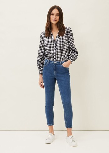 Phase Eight Pax Slim Fit Cropped Jeans Blue Canada | IURMXO-680